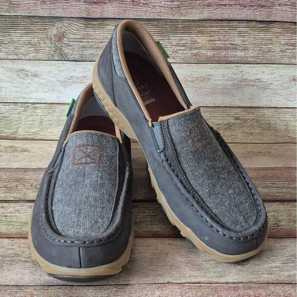 Twisted X Other - Twisted X Eco TWX Men's Gray Slip On Driving Moc Shoes Size 7.5W Antibacterial